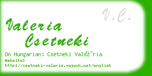 valeria csetneki business card